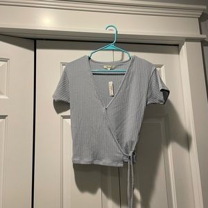 NWT madewell wrap tie front shirt
